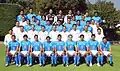 With his complete Cruz Azul team; including medical personnel and assistants