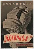 Exhibition guide to the Degenerate Art Exhibition with his sculpture Der Neue Mensch on the cover