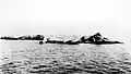 The White Rocks off of Rock Point in Anne Arundel County are composed of lithified sands of the Raritan Formation (c. 1917)