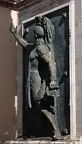A bronze casting of the Emperor Cuauhtémoc.