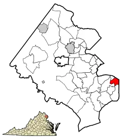 Location within Fairfax County