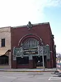 Farmer's & Merchants Bank, redressed for the film.