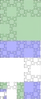 Order 18, with some sub-rectangles colored.