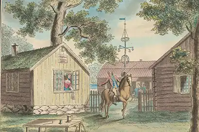 Ep. 71: Ulla! min Ulla! säj får jag dig bjuda: Fredman woos Ulla Winblad in the window at Fiskartorpet