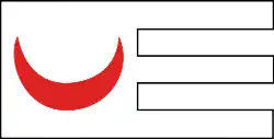 Flag of Kingdom of Tlemcen on Pietro Vescontes' map.