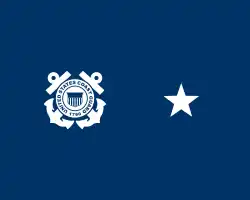 Rank flag of a U.S. Coast Guard rear admiral (lower half)