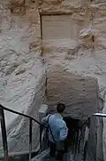 The steep entrance to KV34