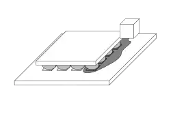 Adhesive underfill