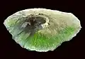 3-D image of the island of Fogo from NNE