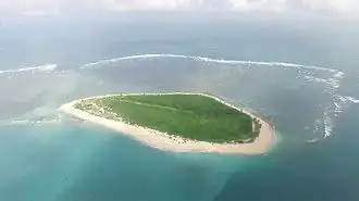 A drone image of Ilha do Fogo captured in 2020