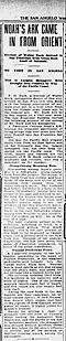 San Angelo, Texas, newspaper report, March 1921
