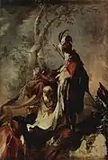 Philip the Apostle Baptizes a Eunuch.