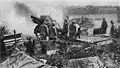 French gunners firing, circa 1918