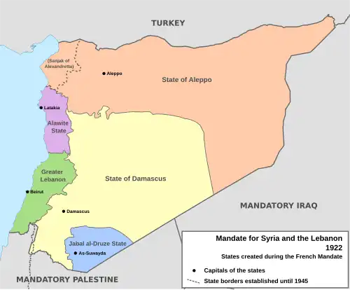 Location of State of Aleppo