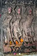 Fresco on the Sarasawti temple wall - Archaeological treasure
