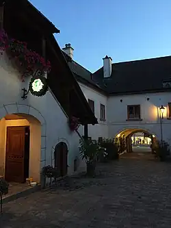 inner courtyard, evening