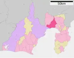 Location of Fuji