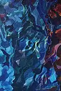 1967 - Le lac de lave du Niragongo, esquisse 5 (Lava lake of Niragongo, sketch 5)