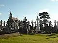 Mortuary chapel and graves