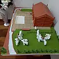 Miniature model of a shkinta displayed at Ganzibra Dakhil Mandi in Liverpool, New South Wales, Australia