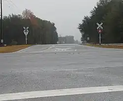 Georgia Southwestern Railroad crossing in Ausmac