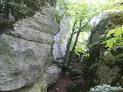 Split rock (split rock) at Schafberg