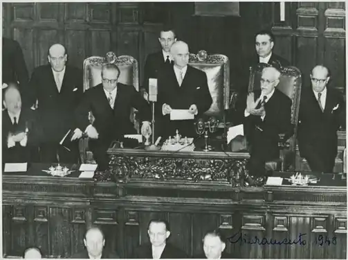 Einaudi during his inaugural address
