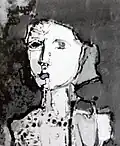 Gjelosh Gjokaj, Portrait Excerpt from Chronicle red, 2000, acrylic on paper, 50 × 70&nbsp;cm