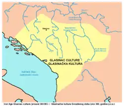 Area of the Glasinac-Mati culture