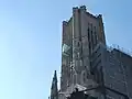 Glass balconies attached to the St Eusebius Church in Arnhem, Netherlands.