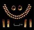 Gold burial goods from Nižná Myšľa, Ottomany culture
