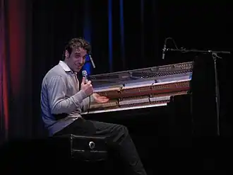 Gonzales at a concert with Socalled at Théâtre National in Montreal, 2005
