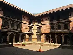 A sunlit courtyard