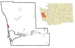 Location of Copalis Beach, Washington