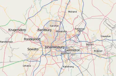 JNB is located in Greater Johannesburg