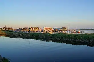 Grenaa Beach starts at the Marina of Grenaa