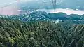 View of Grouse Grind and North Vancouver from the tram
