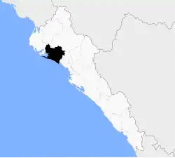 Location of the municipality in Sinaloa