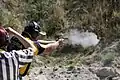 Gunpowder smoke at the 2013 Australasia Handgun Championship.
