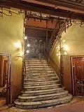 Stairs between first and second floors