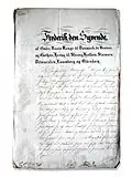 Hadsund's Handelsprivilegium (English: trading post privilege) from 1854.