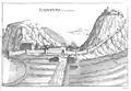 Hainburg Lower Austria by Georg Mätthaus Vischer in 1672