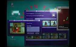 An old computer desktop with many open files and documents. There is an open video clip preview, with the user tag "Nervous?"