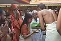 Her highness and other dignitaries in front of Andoor Kandan Sri Dharma Sastha