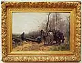 Loading wood, 1890, by Herman Johannes van der Weele