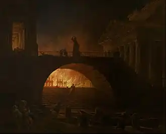 The Fire of Rome (ca. 1771), 75.5 x 93&nbsp;cm., Musée d'art moderne André Malraux