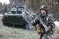 Hungarian soldier with an AK-63.