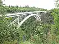 The highway's bridge over Hurricane Gulch.