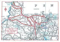 I-68 extension map