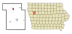 Location of Holstein, Iowa